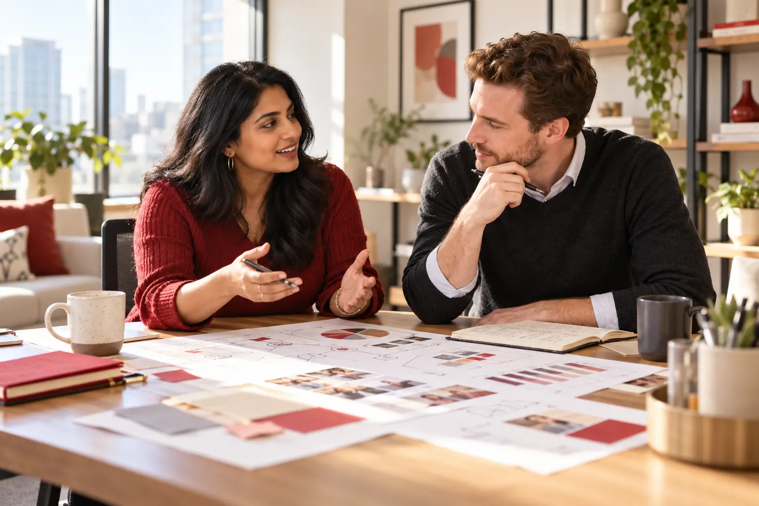 An advisor talking through a plan with a client